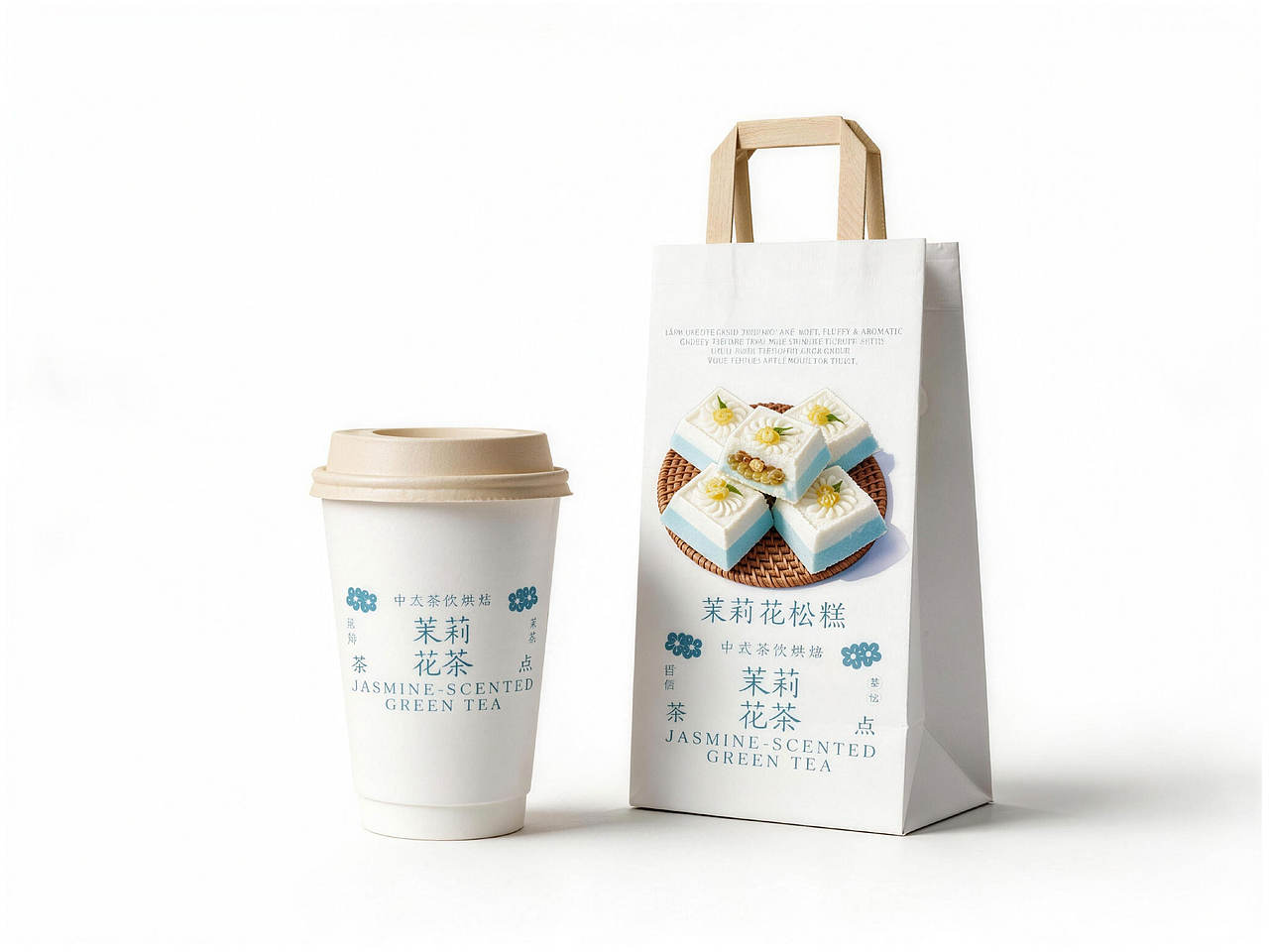 茉莉花茶——新中式茶饮烘焙品牌（图ZNDExNDk0MzEy） - 品牌 - 站酷设计师设计师空空原创素材 - 站酷ZCOOL