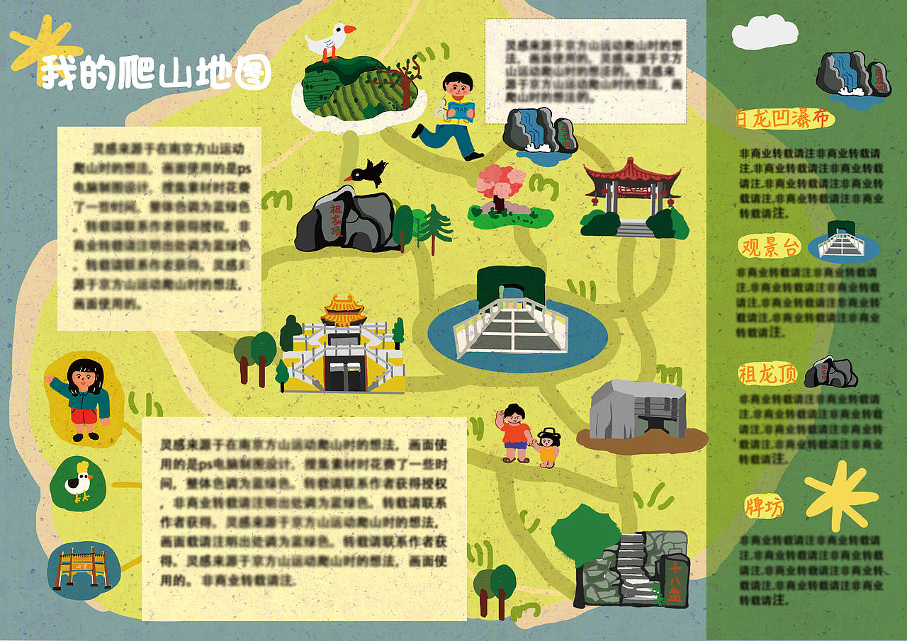《手绘地图插画》（图ZNDExNDk3MDky） - 儿童插画 - 站酷设计师隶晓牧原创素材 - 站酷ZCOOL