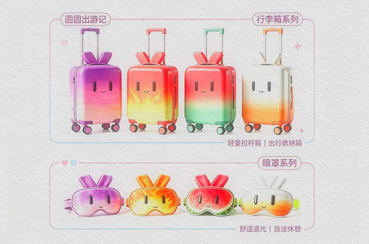 《圆圆出游记之多巴胺假日旅行》(图ZNDExNTA1Mjg0) - 生活用品 - 站酷设计师四叶草KiKi原创素材 - 站酷ZCOOL