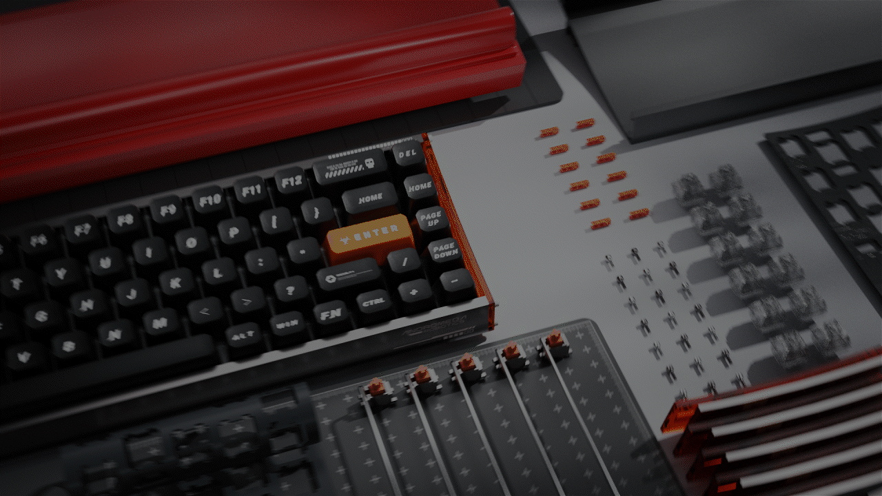 C4D 键盘动画渲染练习（图ZNDExNTA1ODgw） - 产品 - 站酷设计师赛博仓鼠原创素材 - 站酷ZCOOL