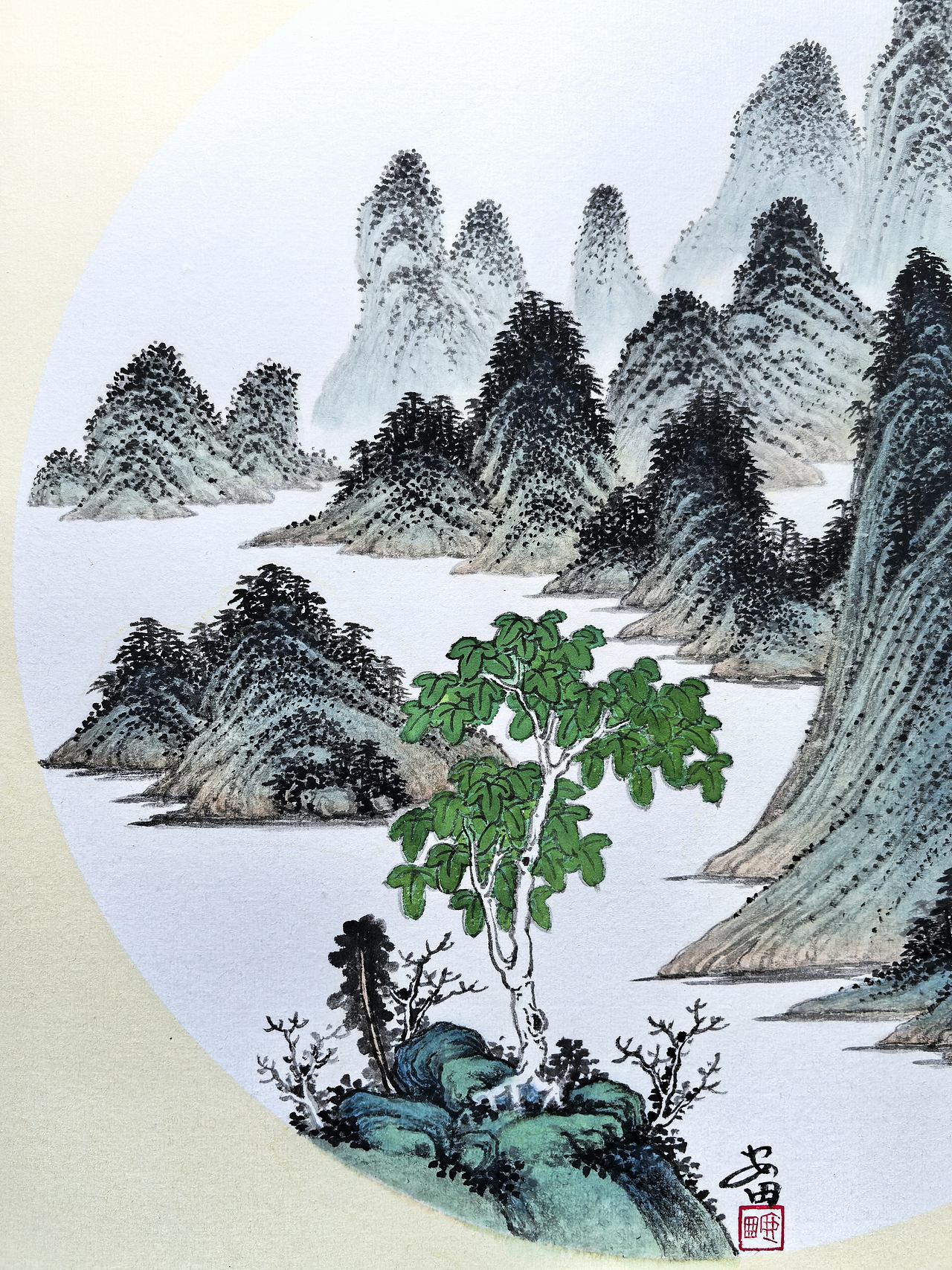 层峦翠色(图ZNDExNTA4NTg0) - 绘画 - 站酷设计师安田原创素材 - 站酷ZCOOL