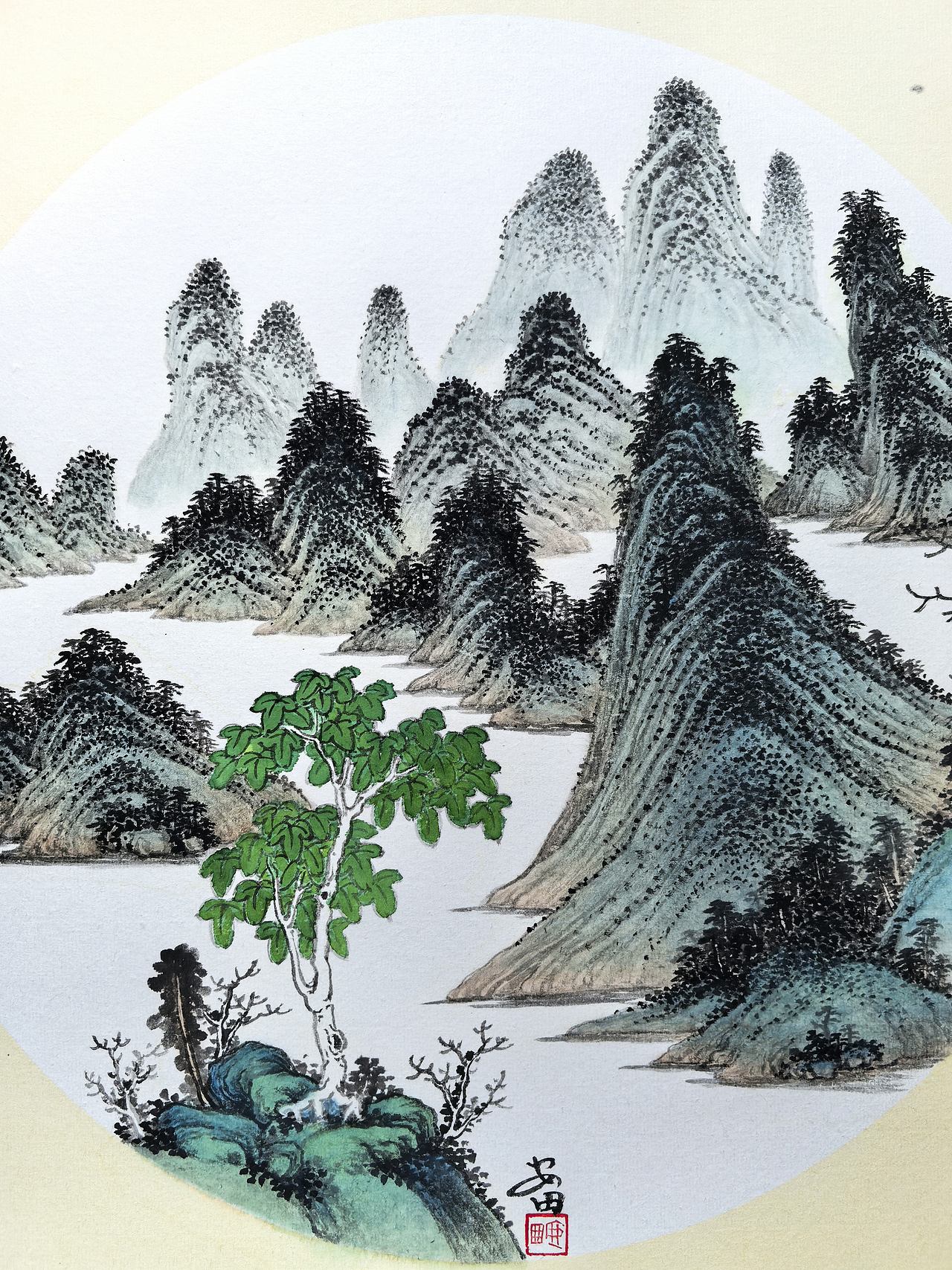 层峦翠色(图ZNDExNTA4NjA0) - 绘画 - 站酷设计师安田原创素材 - 站酷ZCOOL