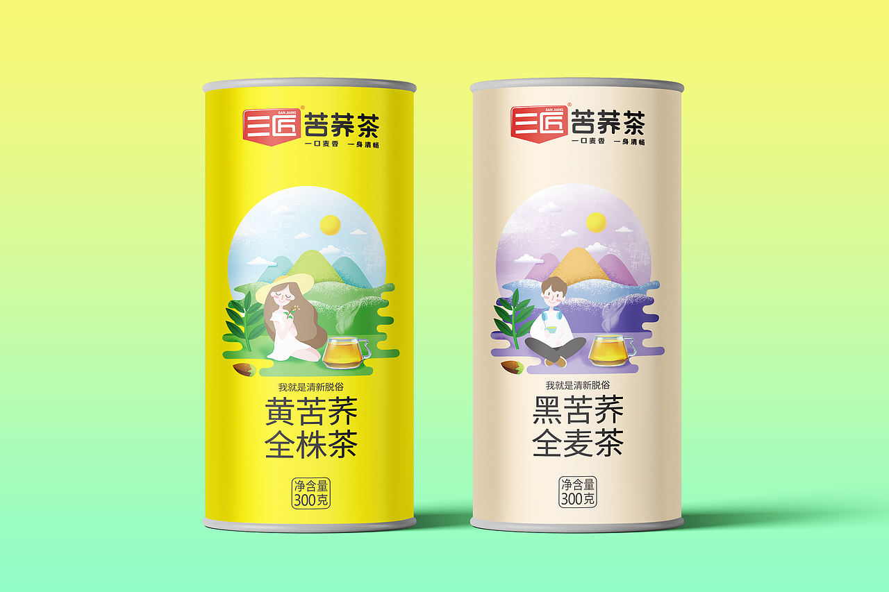 三匠苦荞茶&黄苦荞黑苦荞茶系列包装设计（图ZNDExNTM0MzYw） - 包装 - 站酷设计师叁点品牌包装设计原创素材 - 站酷ZCOOL