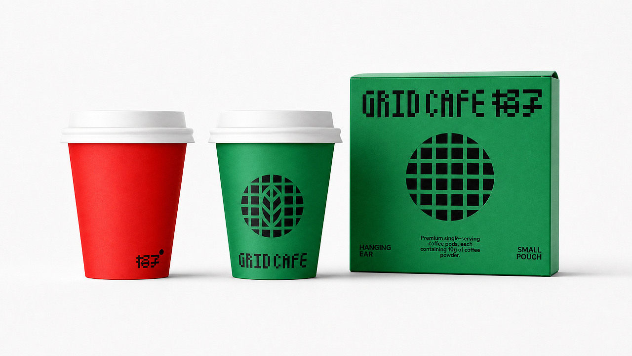 Grid Cafe格子咖啡品牌设计（图ZNDExNTU1OTYw） - 品牌 - 站酷设计师叁金品牌设计原创素材 - 站酷ZCOOL