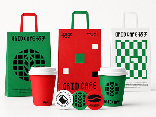 Grid Cafe格子咖啡品牌设计