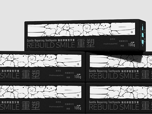 将裂纹重新变得健康可爱丨原创修复牙膏设计