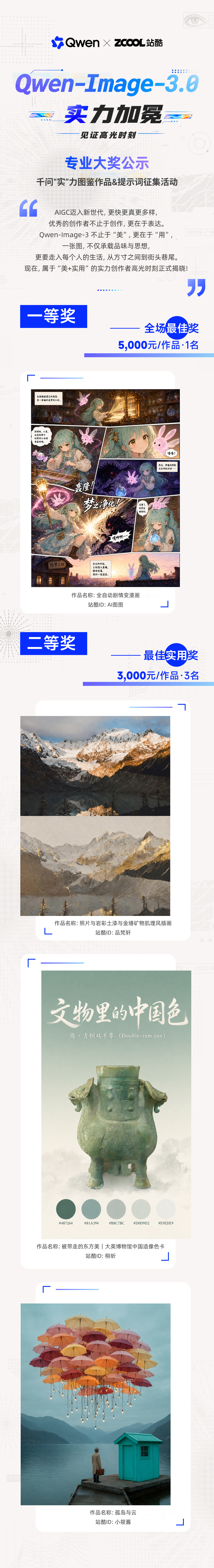 【获奖公示】千问“实”力图鉴 作品&提示词征集活动（图ZMTU4NDcyNDQ=） - 资讯 - 站酷设计师站酷活动原创素材 - 站酷ZCOOL