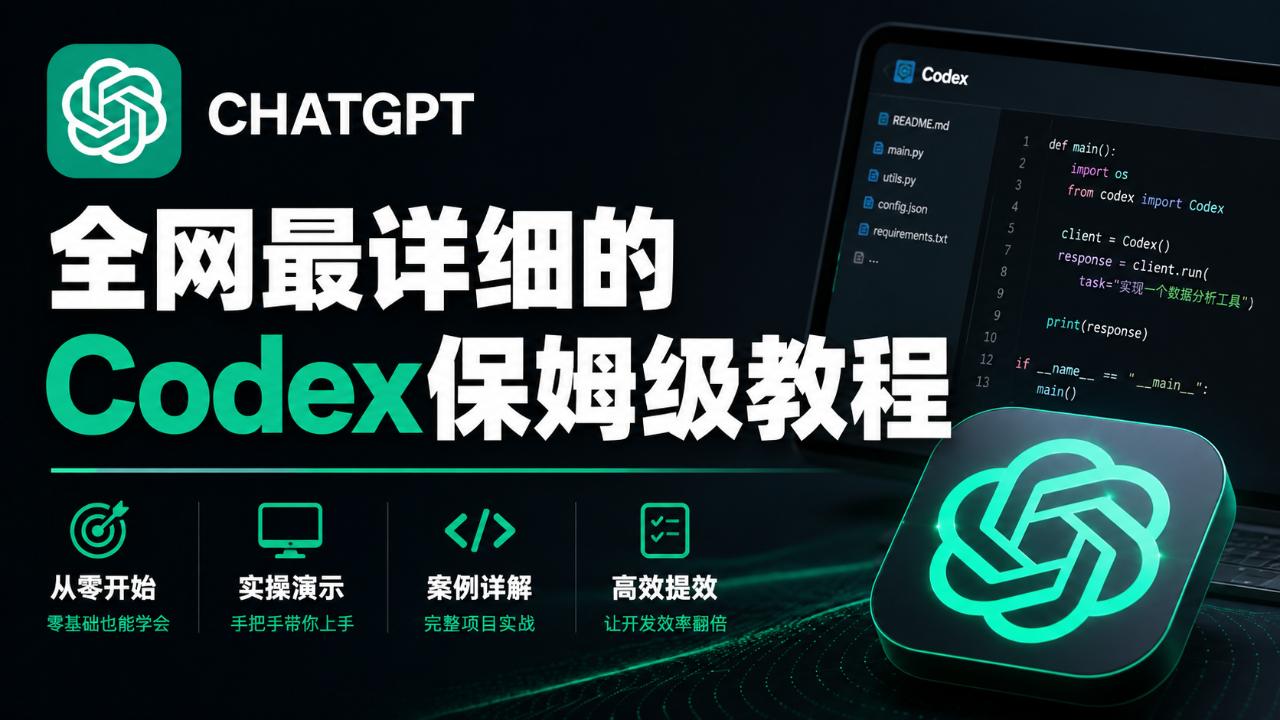 2026年全网最详细的Codex保姆级教程！| ChatGPT | Codex教程 | 雨田AIGC |（图ZMTU4NDgyMjg=） - 教程 - 站酷设计师雨田侃设计原创素材 - 站酷ZCOOL