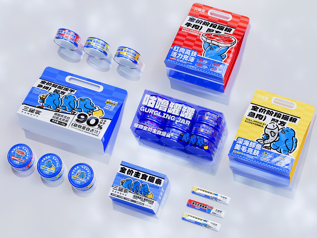 三雀家 | 咕噜咕噜系列 | 宠物食品 品牌包装全案(图ZNDExNjA4MDQw) - 包装 - 站酷设计师越象映画原创素材 - 站酷ZCOOL