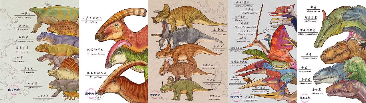 动物插画-物种科普绘本合集（五）古生物篇（图ZNDExNjM0NDgw） - 商业插画 - 站酷设计师狮子大亨原创素材 - 站酷ZCOOL