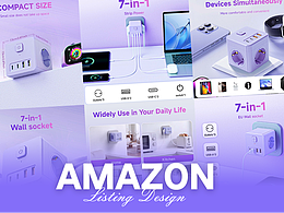 数码、电子产品 插座-Amazon亚马逊主副图A+设计