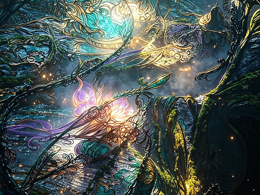 知予华裳|墟林生莲·概念插画:自救