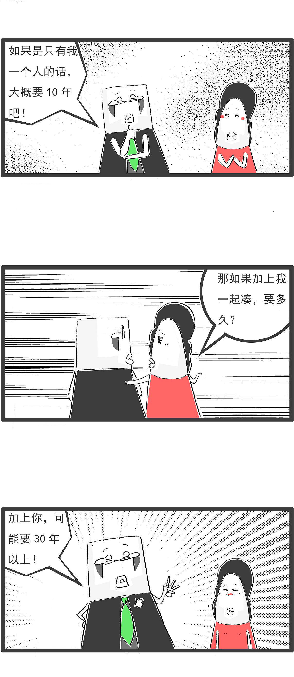 妻子逼问买房时间，丈夫终于说出了心里话（图ZNDExNzEzNDgw） - 短篇/格漫 - 站酷设计师火锅家族原创素材 - 站酷ZCOOL