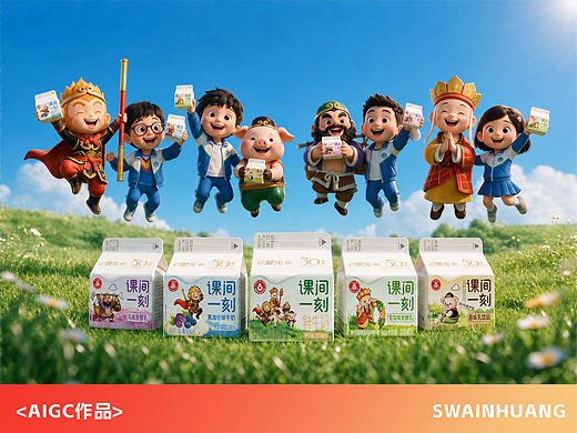 晨光牛奶|课间一刻校园课间奶|产品宣传广告
