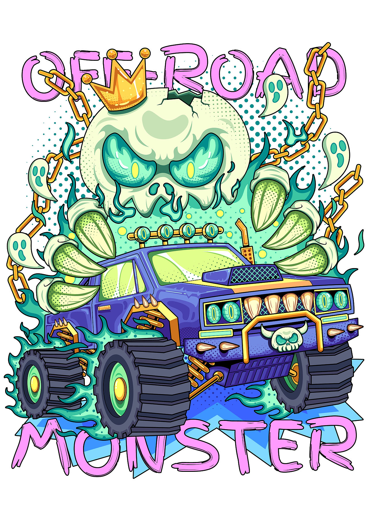 怪兽大卡车（图ZNDExNzc2NjYw） - 商业插画 - 站酷设计师奇怪yo原创素材 - 站酷ZCOOL