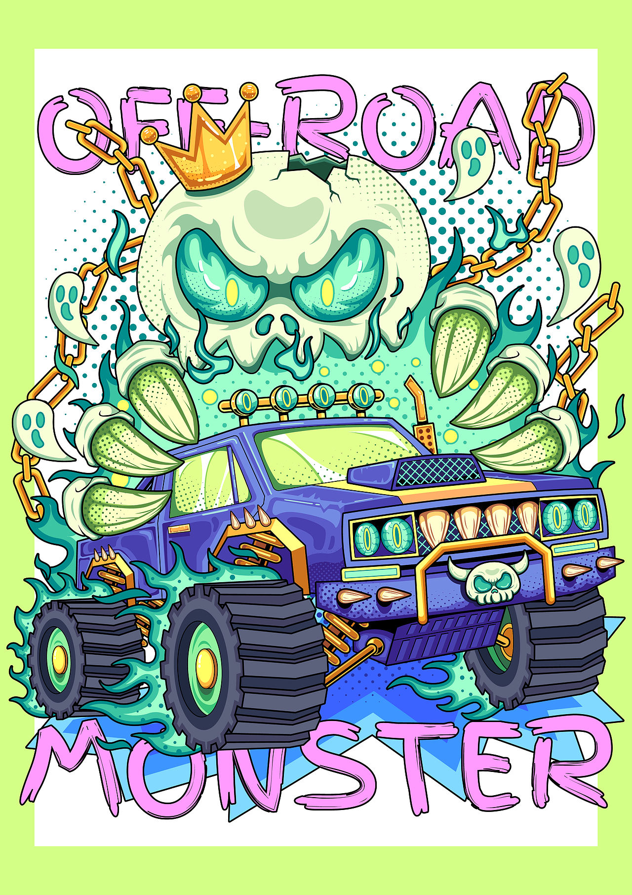 怪兽大卡车（图ZNDExNzc2NjU2） - 商业插画 - 站酷设计师奇怪yo原创素材 - 站酷ZCOOL