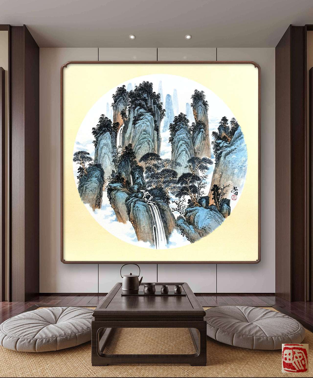 奇峰云瀑(图ZNDExODAxNTQ0) - 绘画 - 站酷设计师安田原创素材 - 站酷ZCOOL