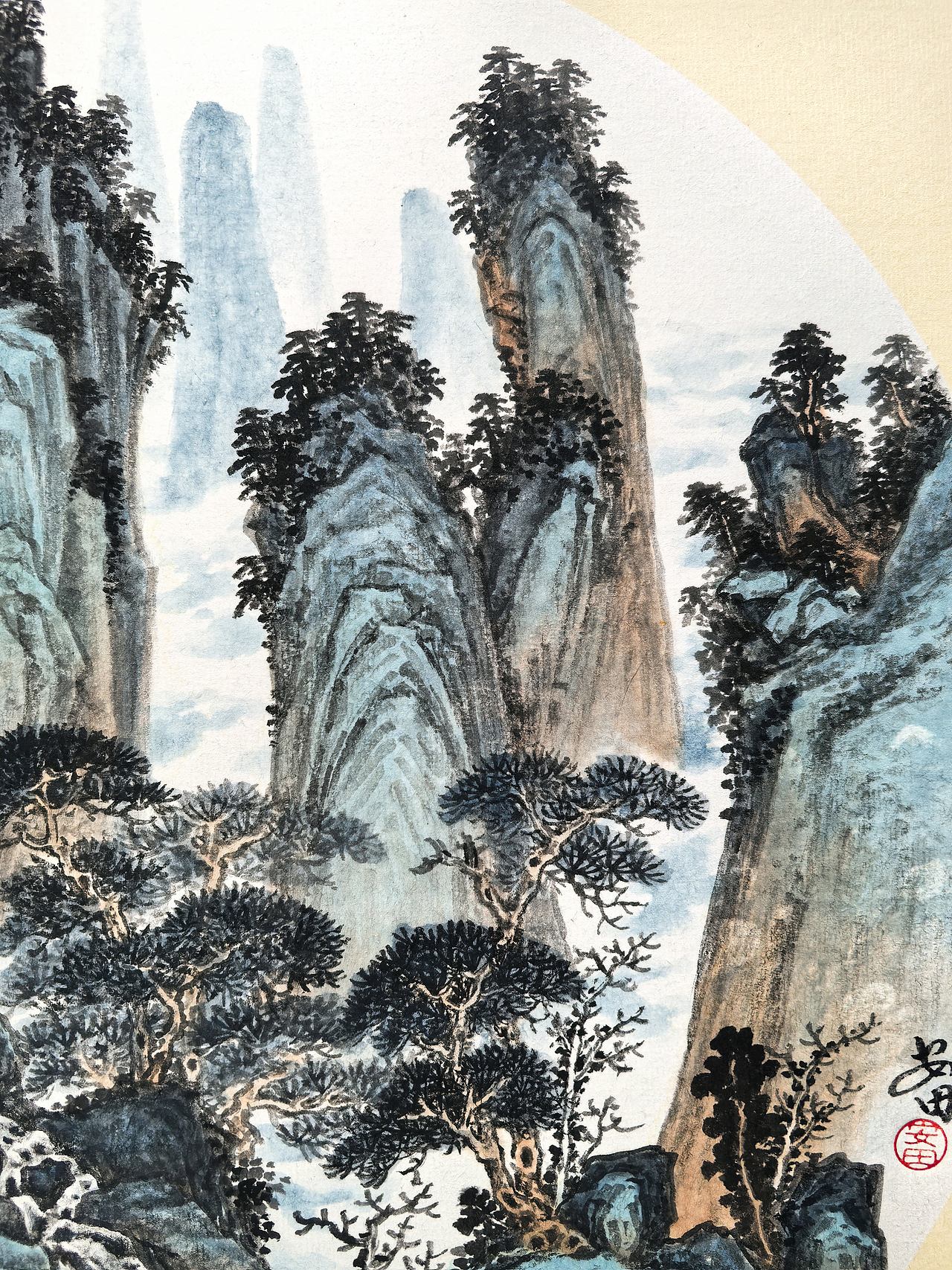 奇峰云瀑(图ZNDExODAxNTM2) - 绘画 - 站酷设计师安田原创素材 - 站酷ZCOOL