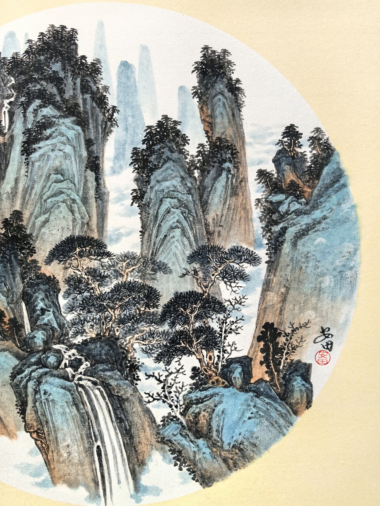奇峰云瀑(图ZNDExODAxNTIw) - 绘画 - 站酷设计师安田原创素材 - 站酷ZCOOL