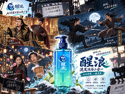《醒浪沐浴露》| 创意AI广告