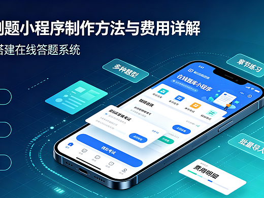 2026零基础题库刷题小程序制作全教程｜功能详解+全套费用明细