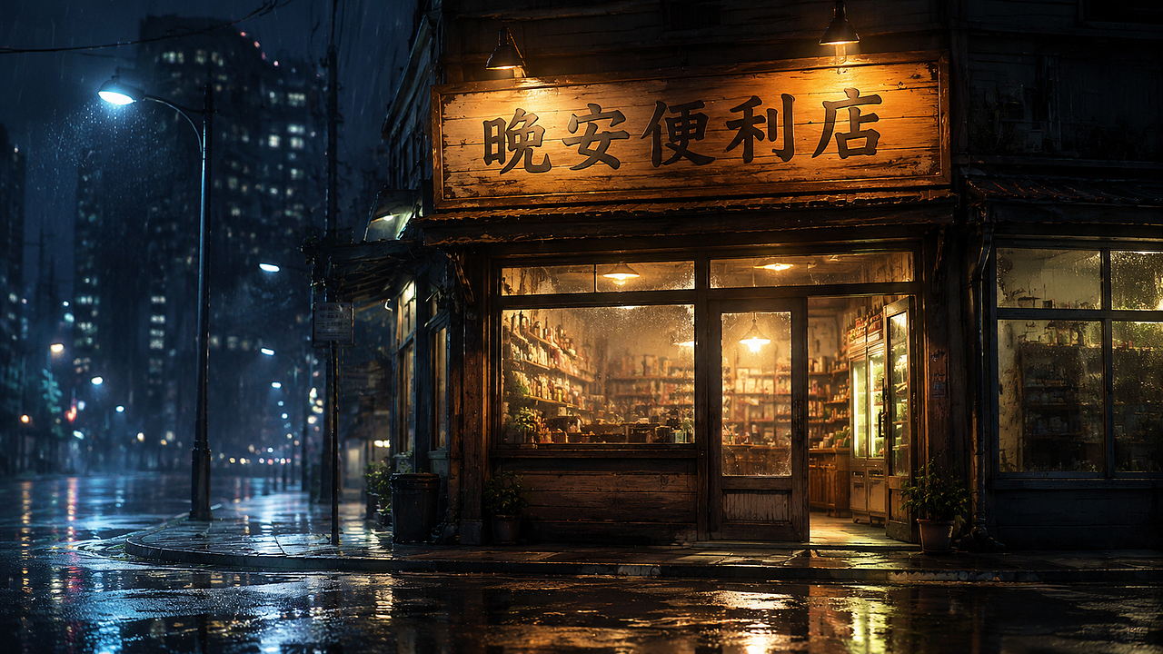 《凌晨的便利店》|AI原创治愈短片·全流程创作(图ZNDExODMyNDM2) - 短篇/格漫 - 站酷设计师衬安原创素材 - 站酷ZCOOL