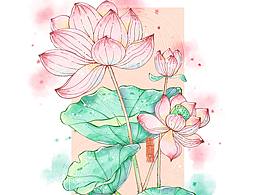 水彩花卉图案设计