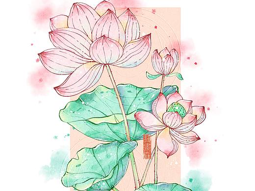 水彩花卉图案设计