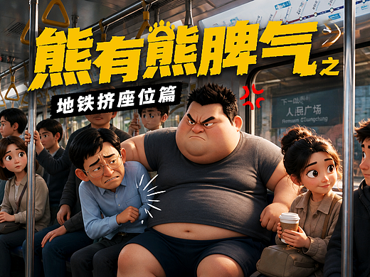 社会公共道德-地铁挤座位篇