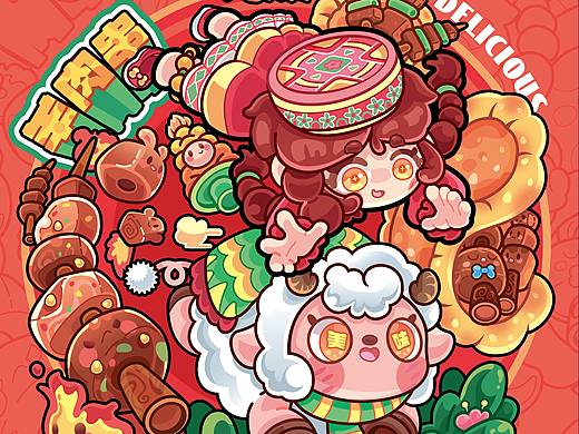 民族特色美食｜Q版文创插画系列