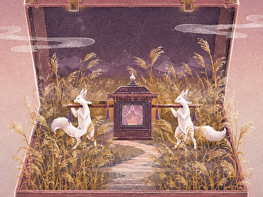 月是故乡明-欠你的美梦（中秋系列插画）
