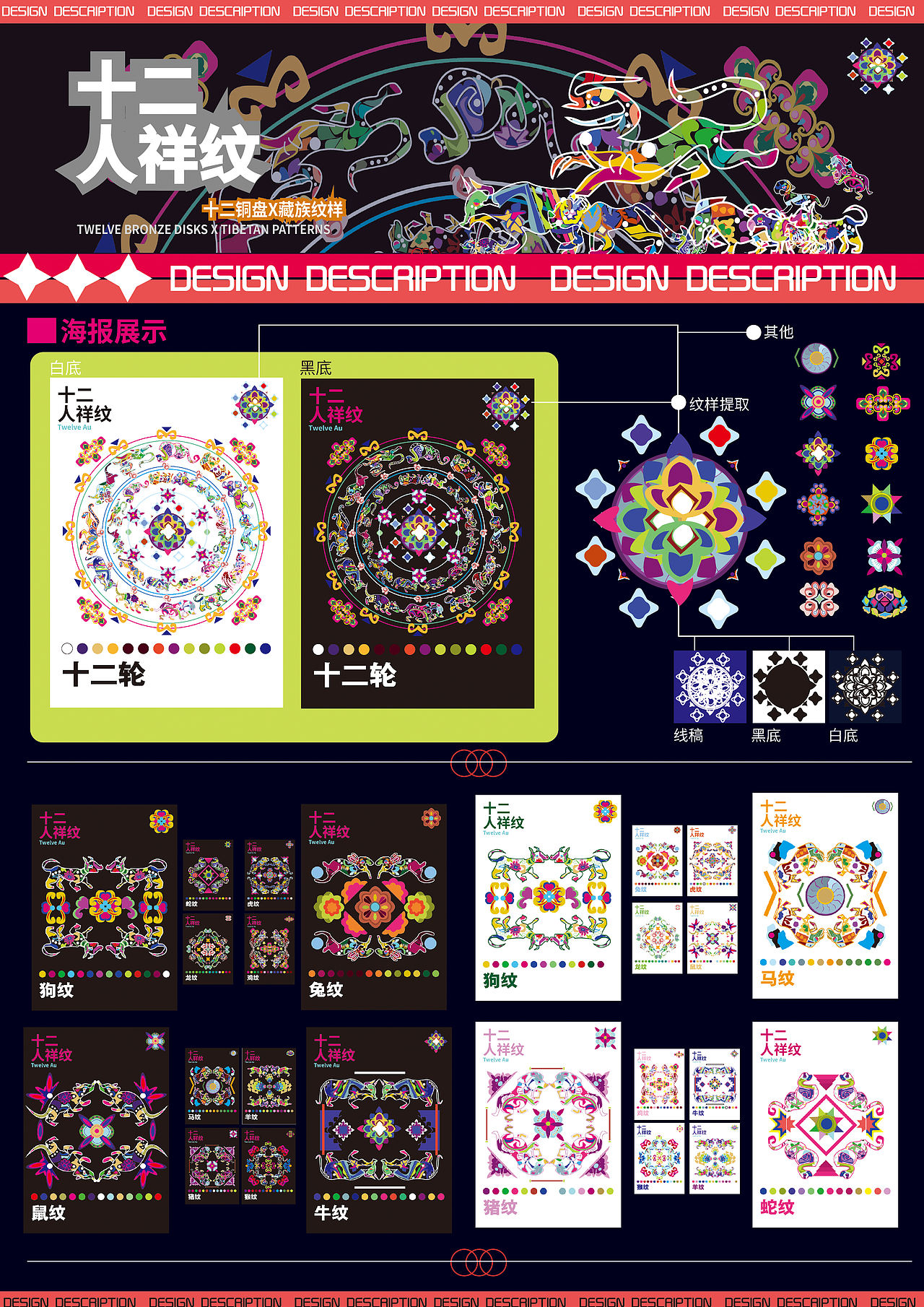 十二人纹样（图ZNDEyMDAwMDg0） - 宣传物料 - 站酷设计师估计1123原创素材 - 站酷ZCOOL