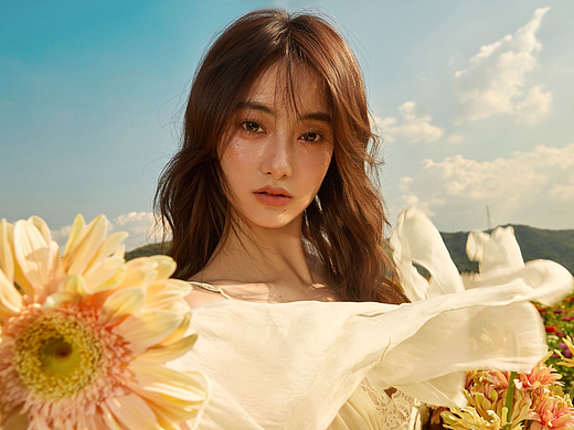 温暖花海 人像摄影