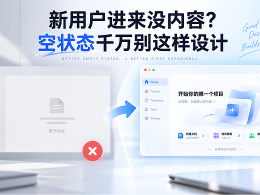 【UX干货】空状态设计被长期低估,三种类型三种设计逻辑