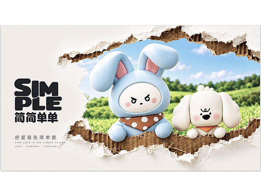 SIMPLE简简单单｜双人情绪治愈IP设计