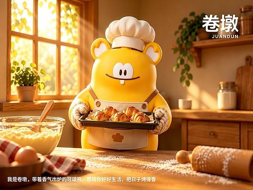 一只袋熊的生活奇遇｜可颂APP IP「卷墩」｜原创