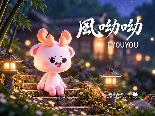 华夏风物衍生原创IP｜「风呦呦」｜呦呦鹿鸣，寻风见物