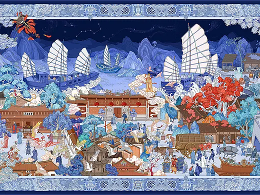 《刺桐·海丝万里》——从海丝文化到世遗文化系列插画