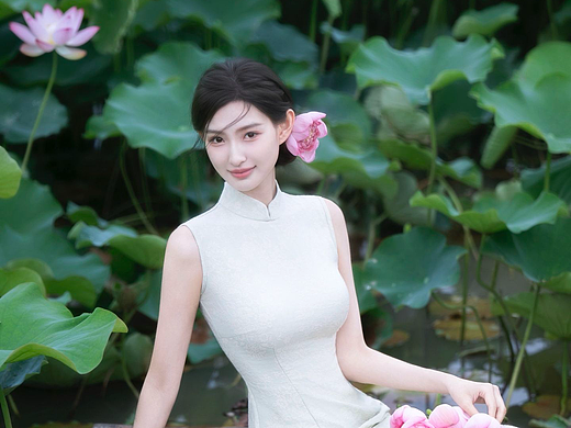 误入藕花 人像摄影
