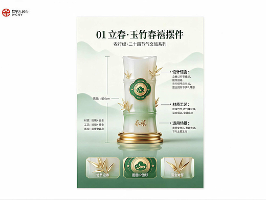 农业银行数币圆圆 IP 二十四节气全套 24 款高端文创衍生品设计