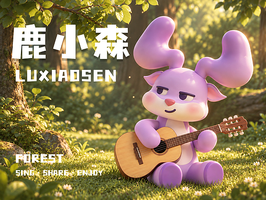百变小森｜原创IP形象【鹿小森】｜音乐陪伴社交IP
