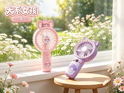 夏日清凉——犬系女孩小风扇设计