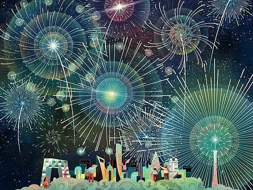 现代节日插画海报十副
