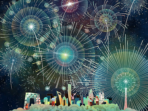 现代节日插画海报十副