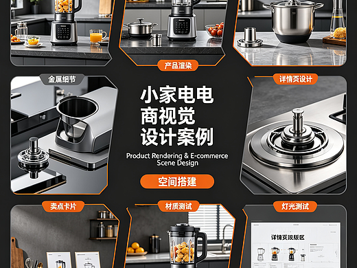 小家电电商场景效果图与产品渲染设计案例