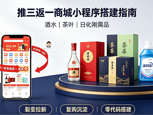 教你零基础制作推三返一商城小程序完整方法步骤