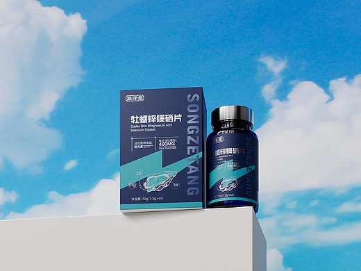 牡蛎锌镁硒片包装设计一眼能看到的能量补给站铭睿益创