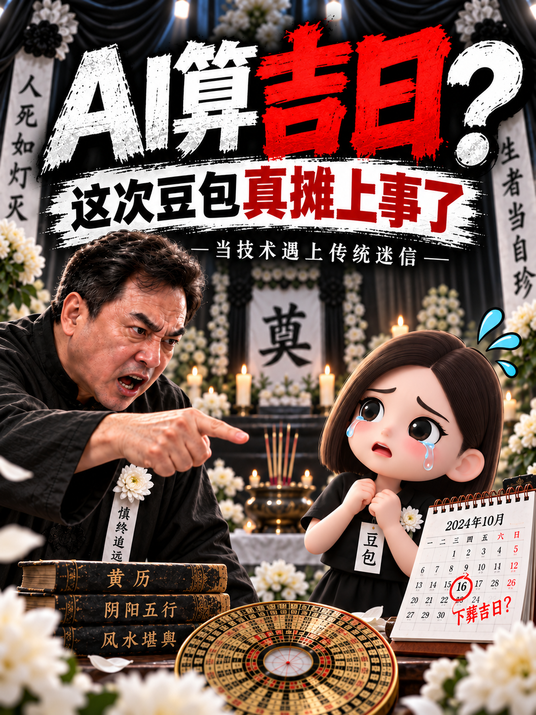 豆包翻车了？男子听AI选下葬吉日，出事后反手把豆包告上法庭。| 豆包 | AI翻车 |（图ZMTU5MDI0NjA=） - 观点 - 站酷设计师雨田侃设计原创素材 - 站酷ZCOOL