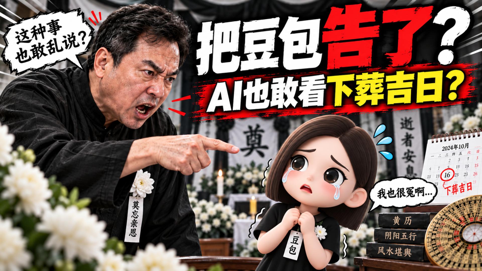 豆包翻车了？男子听AI选下葬吉日，出事后反手把豆包告上法庭。| 豆包 | AI翻车 |（图ZMTU5MDI0NTY=） - 观点 - 站酷设计师雨田侃设计原创素材 - 站酷ZCOOL