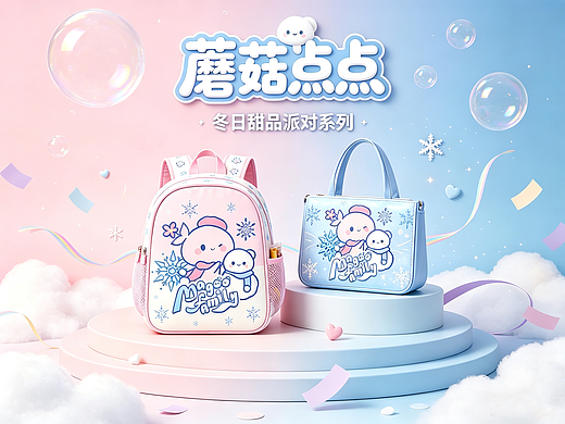 粉妆玉砌—蘑菇点点包包设计